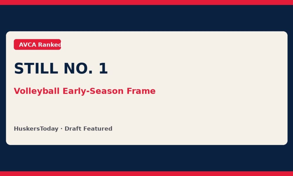 Editorial Still No. 1 volleyball season frame graphic