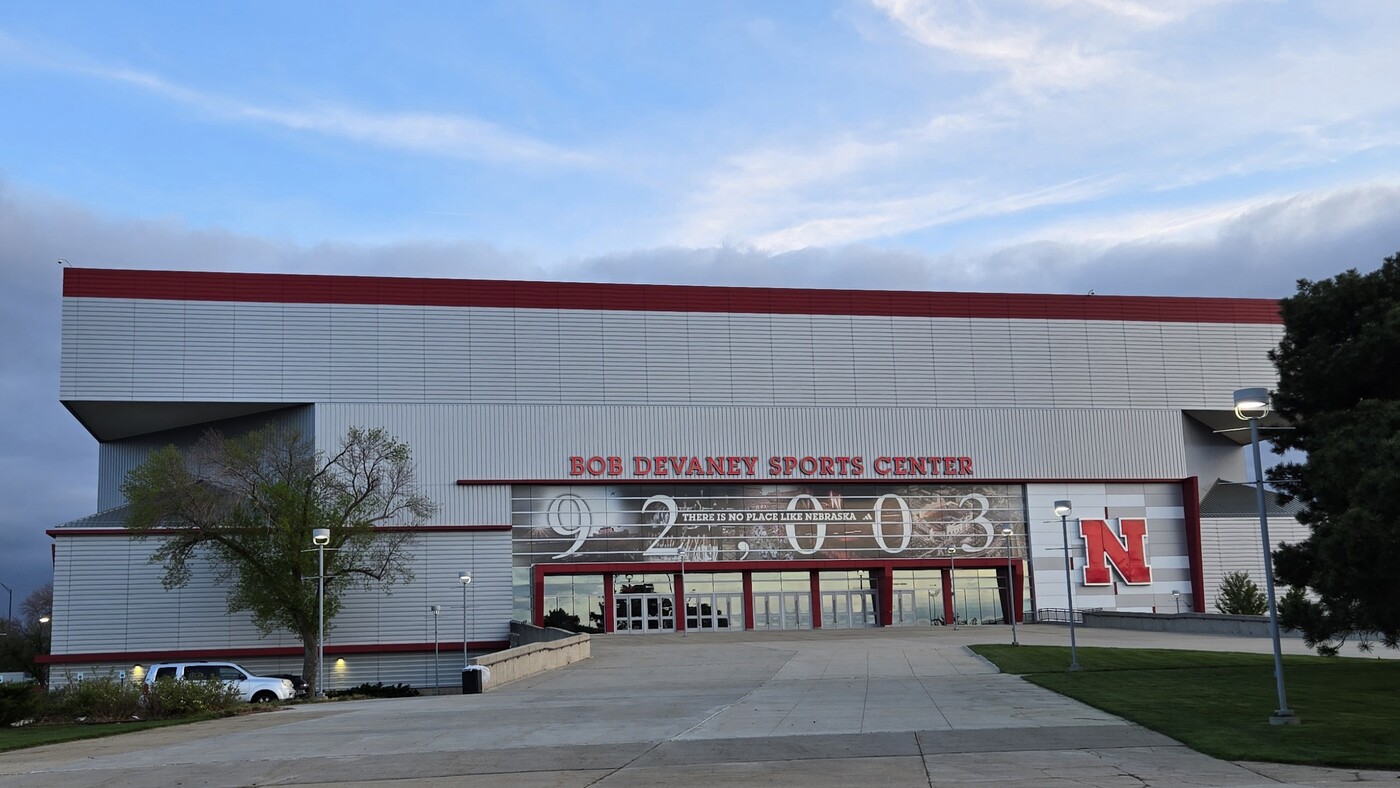 Bob Devaney Sports Center exterior, home of Nebraska volleyball